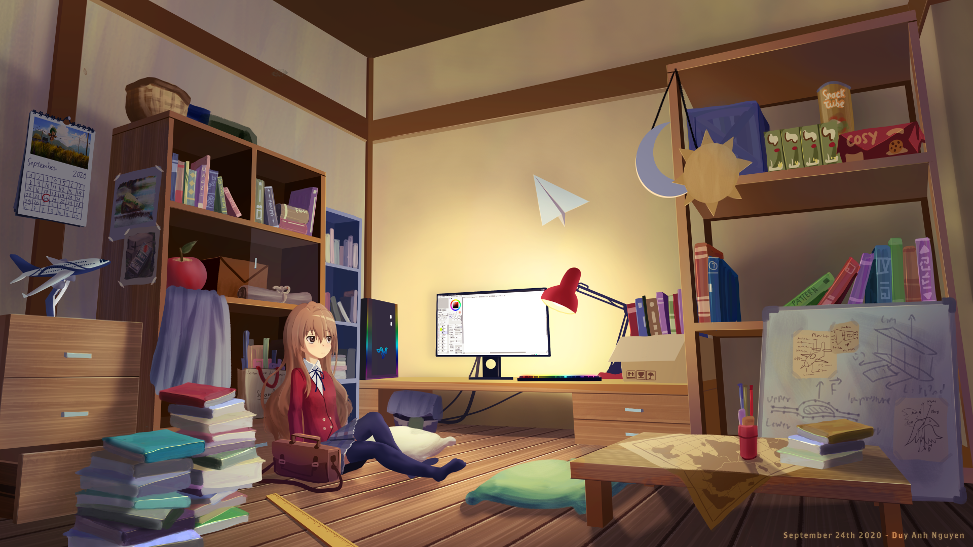 Download Long Hair School Uniform Brown Eyes Brown Hair Taiga Aisaka Anime Toradora! 4k Ultra HD Wallpaper by Duy Anh Nguyen