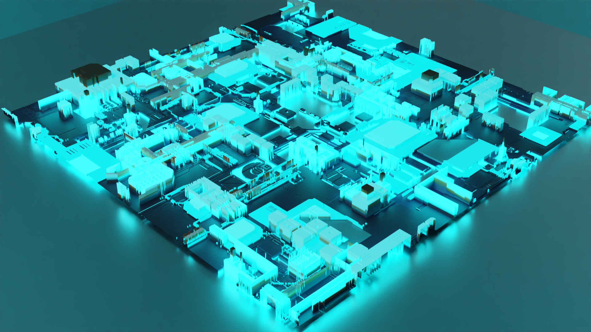 Blue GLOWING Plate by < Blank >