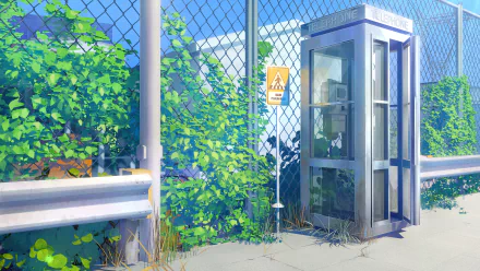 Anime telephone booth HD Desktop Wallpaper | Background Image