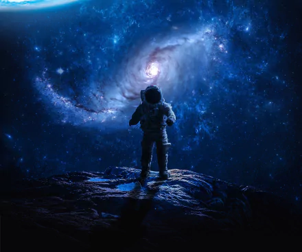 space Sci Fi astronaut galaxy HD Desktop Wallpaper | Background Image