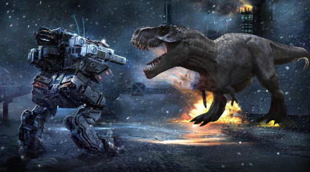 War Machine VS T-Rex / What will happen if a T-Rex got found a War Machine messing around?