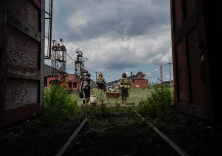 Regan Abbott Evelyn Abbott Marcus Abbott Millicent Simmonds Noah Jupe Emily Blunt movie A Quiet Place Part II HD Desktop Wallpaper | Background Image