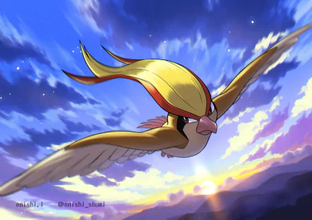 wings sky flying flying pokémon Pidgeot (Pokémon) video game Pokemon HD Desktop Wallpaper | Background Image