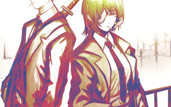 Aki Hayakawa Himeno (Chainsaw Man) Anime Chainsaw Man HD Desktop Wallpaper | Background Image