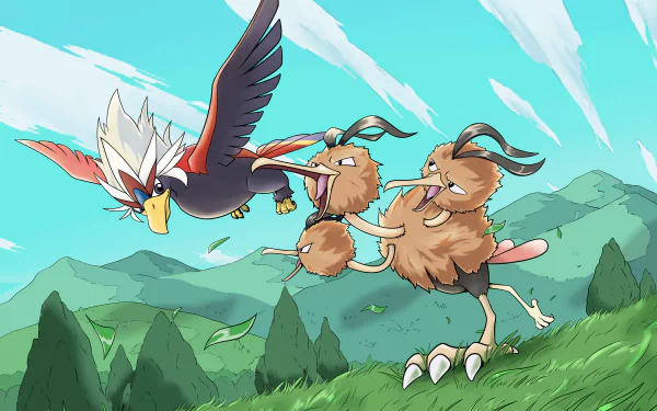 Dodrio (Pokémon) Braviary (Pokémon) Anime Pokemon HD Desktop Wallpaper | Background Image