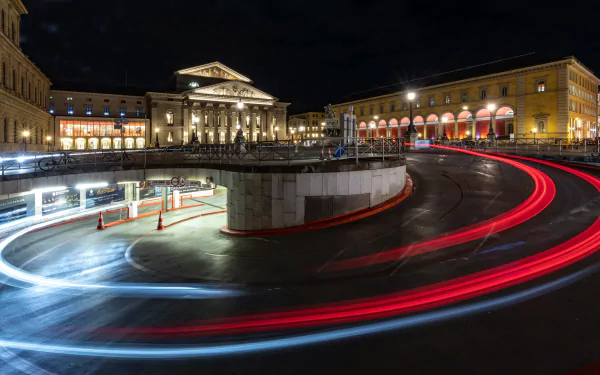 night munich photography time lapse HD Desktop Wallpaper | Background Image