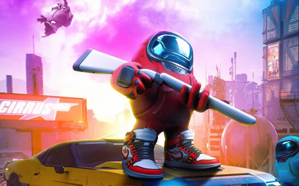 video game Among Us HD Desktop Wallpaper | Background Image