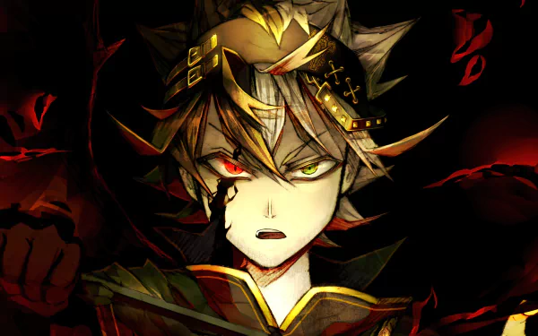 A dramatic portrayal of Asta from Black Clover, featuring vibrant colors and intense expressions, designed as a stunning 4K Ultra HD desktop wallpaper and background.