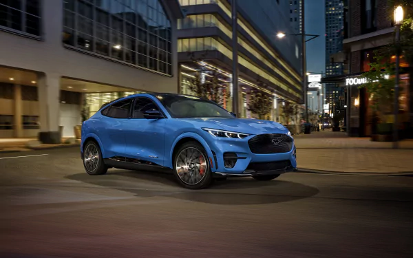 electric car SUV car Ford Ford Mustang vehicle Ford Mustang Mach-E HD Desktop Wallpaper | Background Image