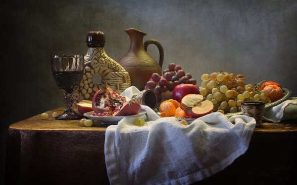 Food Still Life Wine Glass Fruit HD Wallpaper | Background Image