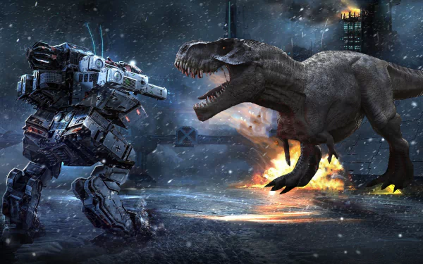  War Machine VS T-Rex / What will happen if a T-Rex got found a War Machine messing around?