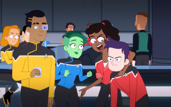 Sam Rutherford D'Vana Tendi Brad Boimler Beckett Mariner Star Trek TV Show Star Trek: Lower Decks HD Desktop Wallpaper | Background Image