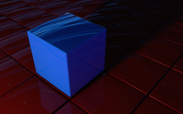 Artistic Cube 3D CGI Blue Red HD Wallpaper | Background Image