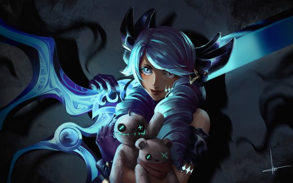Video Game League Of Legends Gwen Blue Hair Blue Eyes HD Wallpaper | Background Image