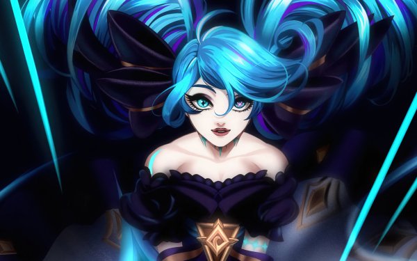 Video Game League Of Legends Gwen Blue Hair HD Wallpaper | Background Image
