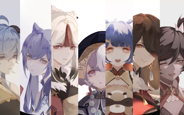 Guoba (Genshin Impact) Xinyan (Genshin Impact) Xiangling (Genshin Impact) Qiqi (Genshin Impact) Ningguang (Genshin Impact) Keqing (Genshin Impact) Ganyu (Genshin Impact) Beidou (Genshin Impact) video game Genshin Impact HD Desktop Wallpaper | Background Image