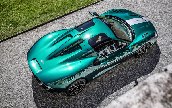 supercar green car car vehicle Touring Arese RH95 HD Desktop Wallpaper | Background Image