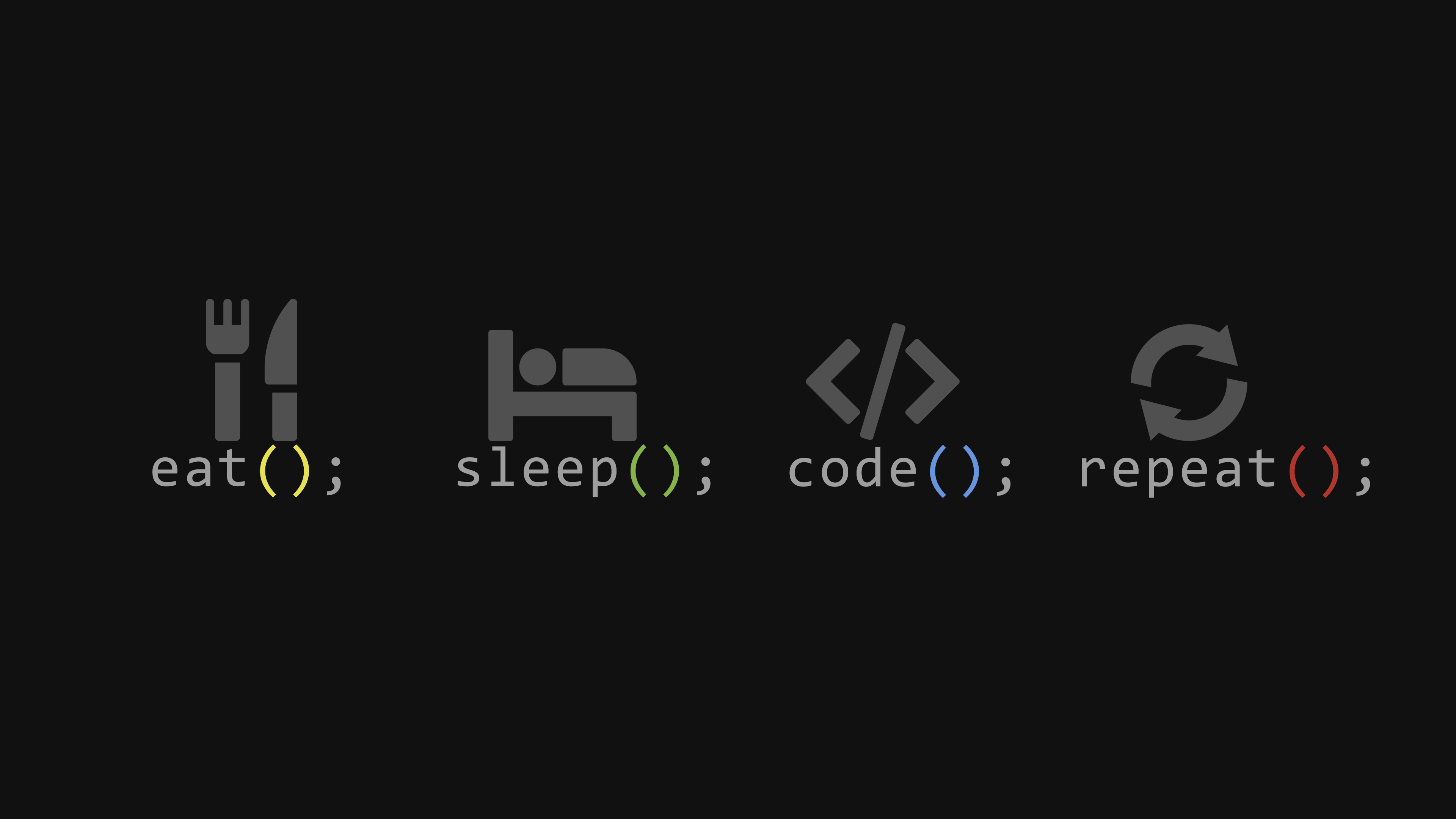 Eat Sleep Code Repeat Wallpaper in 4K