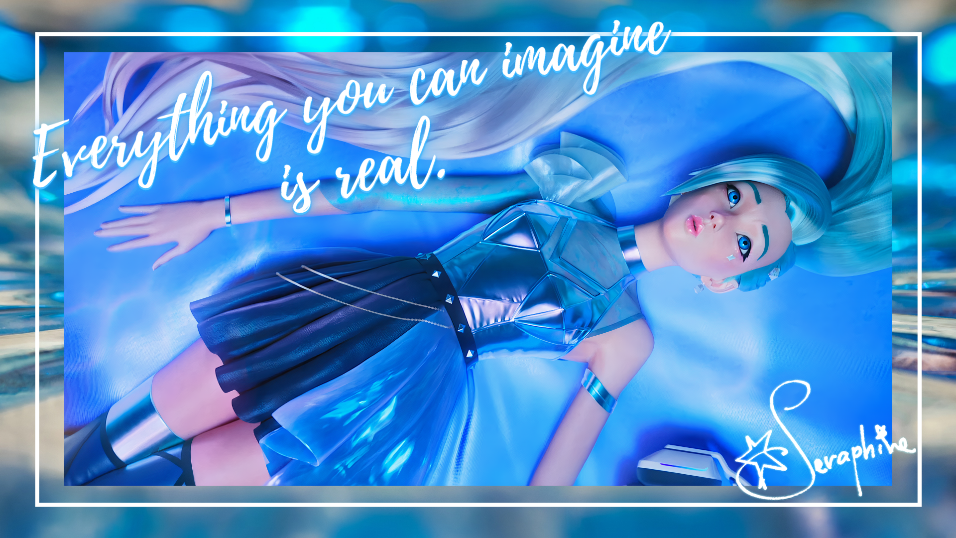 Download K/DA Seraphine (League Of Legends) Video Game League Of Legends HD Wallpaper