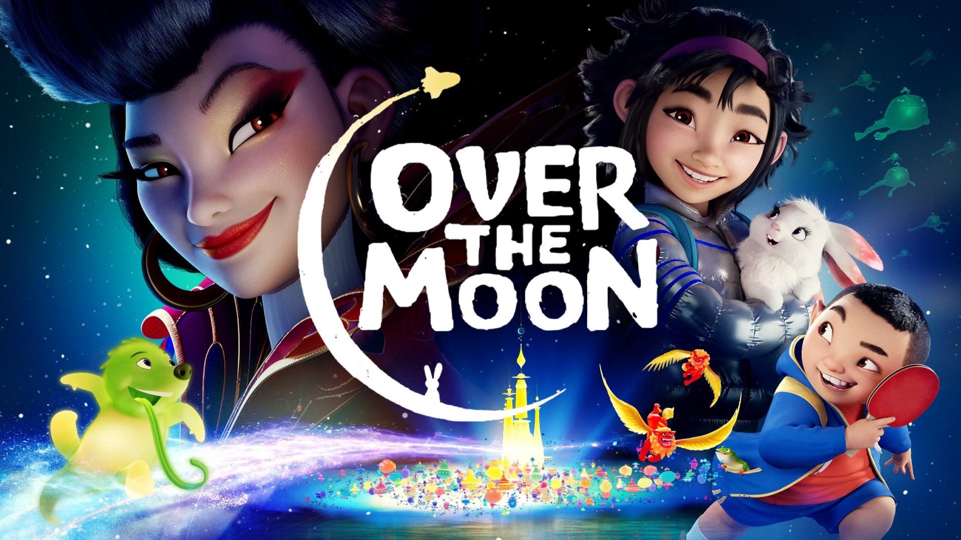 Download Chin (Over The Moon) Bungee (Over The Moon) Chang'e (Over The Moon) Gobi (Over The Moon) Fei Fei Movie Over The Moon HD Wallpaper