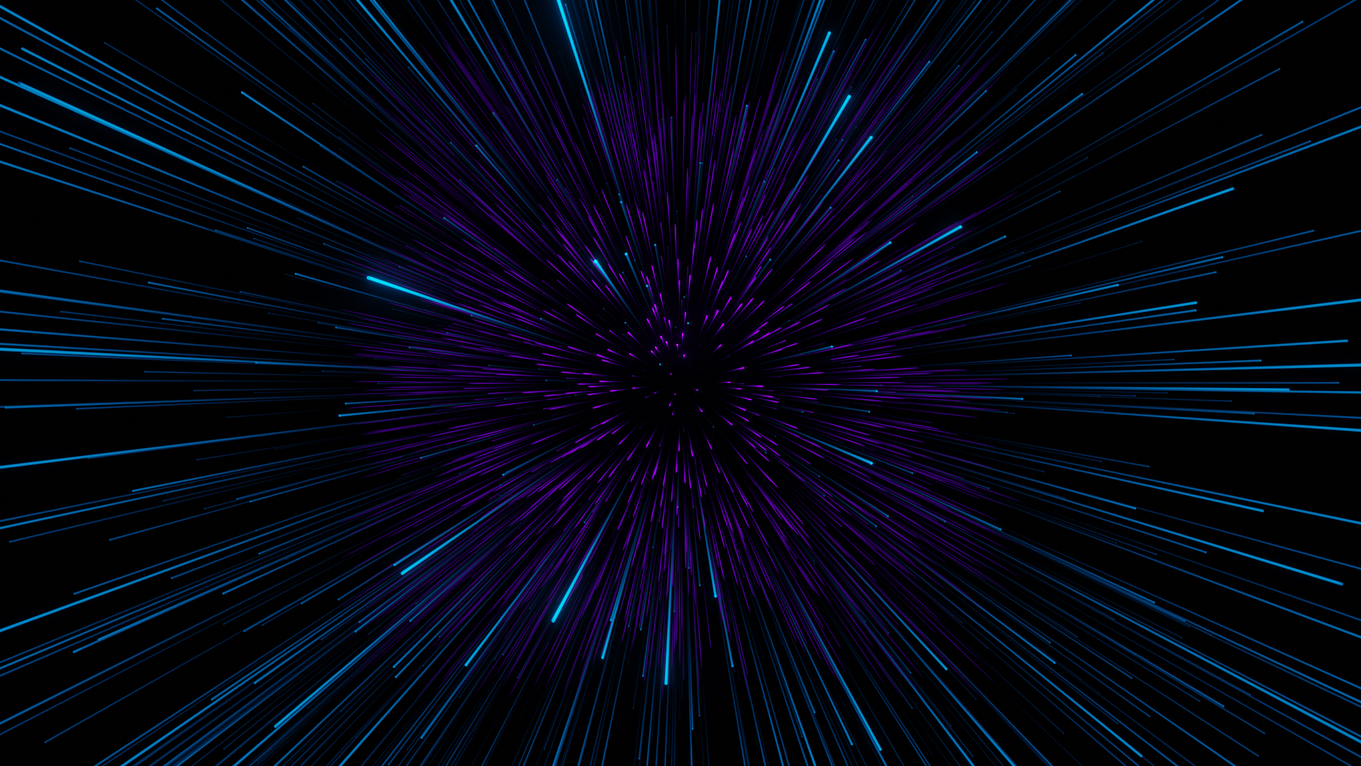 Abstract HD desktop wallpaper features a dark purple and blue starburst pattern, creating a dynamic and vibrant background.