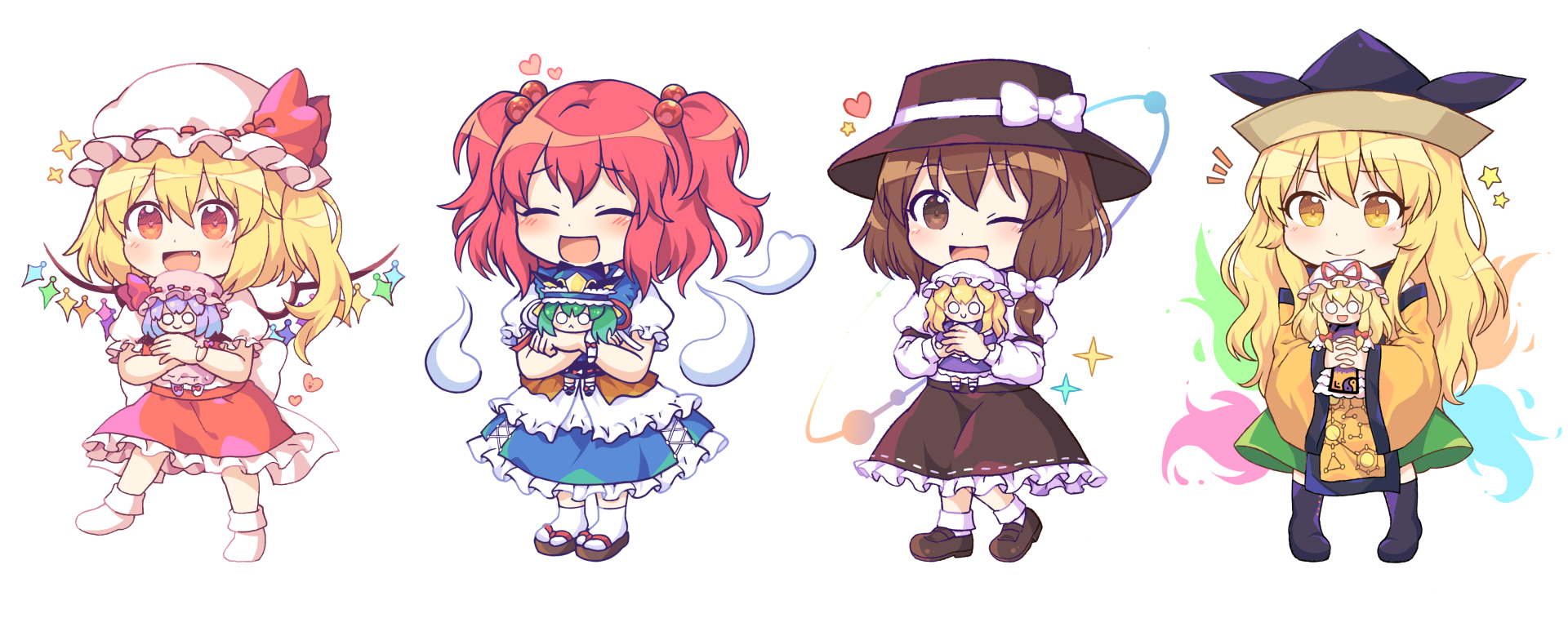 Download Yukari Yakumo Okina Matara Renko Usami Maribel Hearn Shikieiki Yamaxanadu Komachi Onozuka Remilia Scarlet Flandre Scarlet Anime Touhou HD Wallpaper