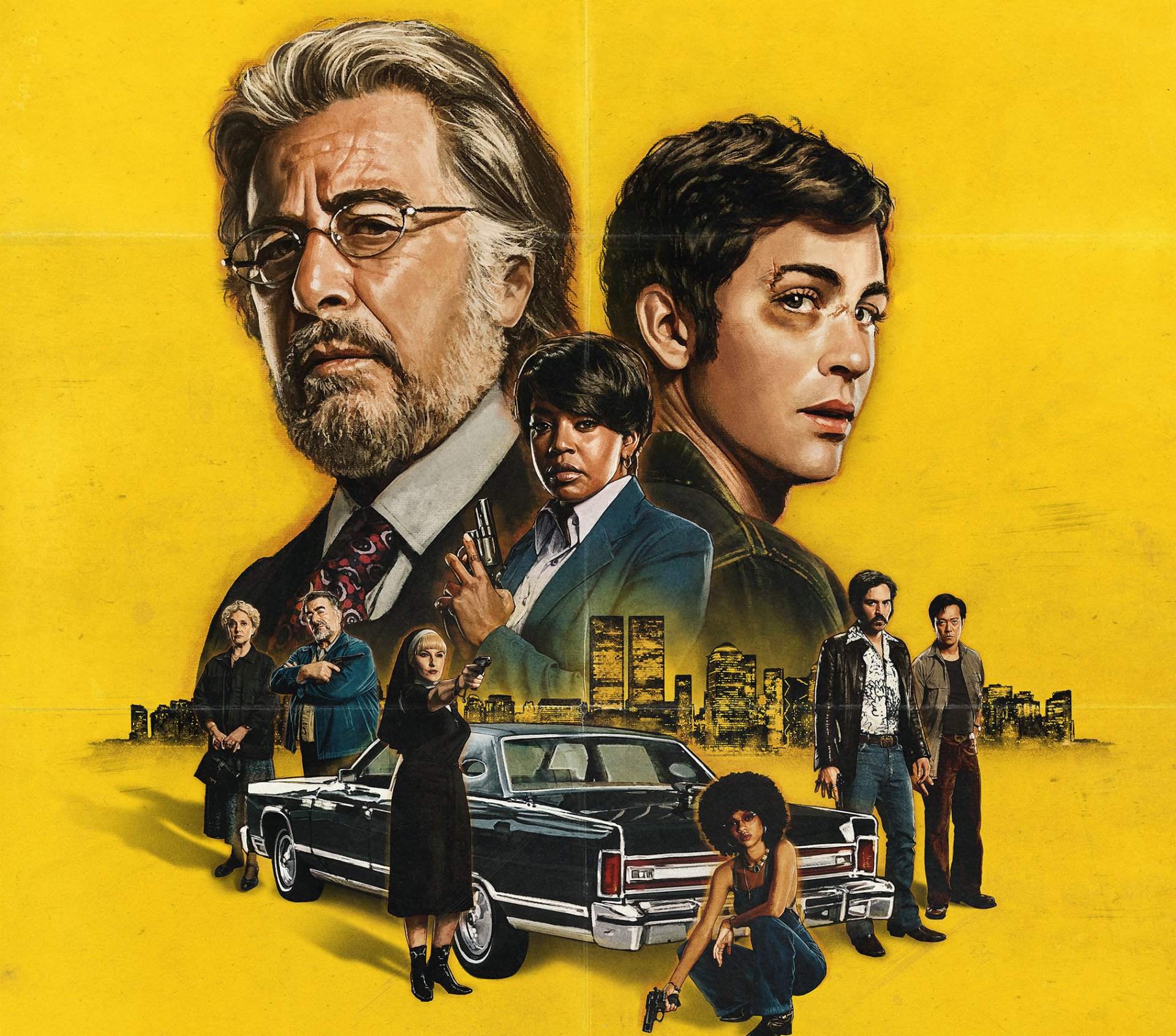 Download Logan Lerman Al Pacino Jerrika Hinton TV Show Hunters HD Wallpaper