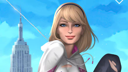 Spider-Gwen blue eyes blonde Comic Gwen Stacy HD Desktop Wallpaper | Background Image
