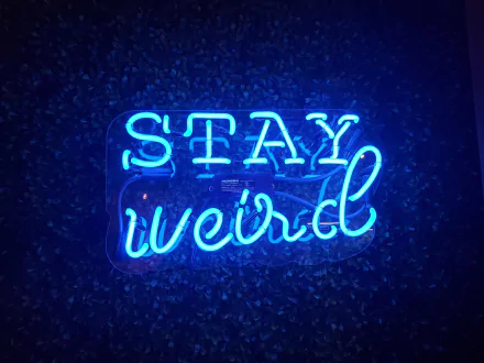 blue neon sign artistic neon HD Desktop Wallpaper | Background Image