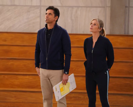 Holly Barrett Jessalyn Gilsig Marvyn Korn John Stamos TV Show Big Shot HD Desktop Wallpaper | Background Image