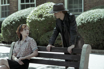 Thomas Brodie-Sangster Beth Harmon Anya Taylor-Joy TV Show The Queen's Gambit HD Desktop Wallpaper | Background Image