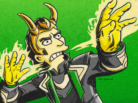 Loki (Marvel Comics) movie The Good, The Bart, and The Loki HD Desktop Wallpaper | Background Image