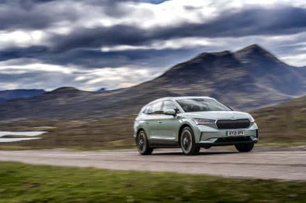 electric car SUV vehicle Skoda Enyaq iV 80 HD Desktop Wallpaper | Background Image