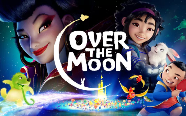 Chin (Over the Moon) Bungee (Over the Moon) Chang'e (Over the Moon) Gobi (Over the Moon) Fei Fei movie Over the Moon HD Desktop Wallpaper | Background Image