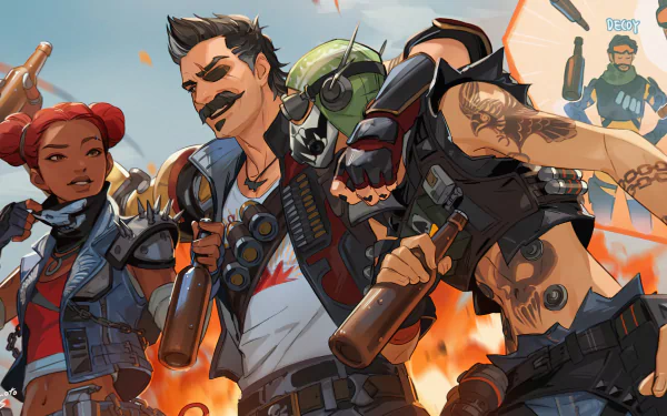 Octane (Apex Legends) Lifeline (Apex Legends) Fuse (Apex Legends) video game Apex Legends HD Desktop Wallpaper | Background Image
