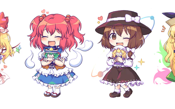 Yukari Yakumo Okina Matara Renko Usami Maribel Hearn Shikieiki Yamaxanadu Komachi Onozuka Remilia Scarlet Flandre Scarlet Anime Touhou HD Desktop Wallpaper | Background Image