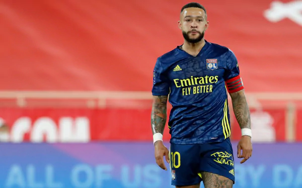 Olympique Lyonnais soccer Dutch Memphis Depay Sports HD Desktop Wallpaper | Background Image