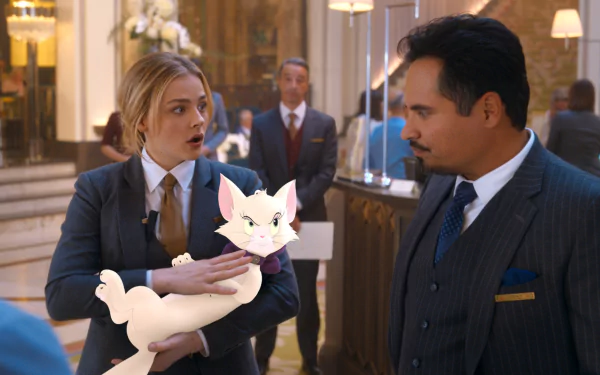 Michael Peña Chloë Grace Moretz movie Tom & Jerry HD Desktop Wallpaper | Background Image