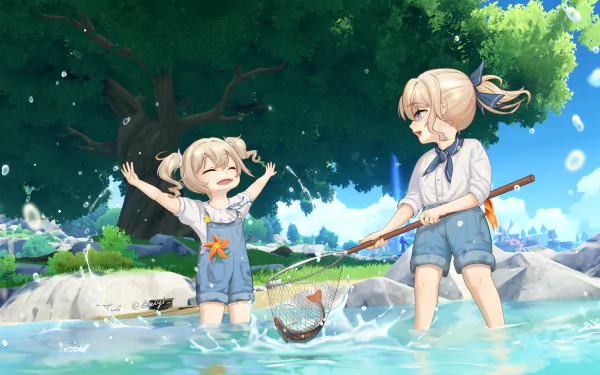 Jean (Genshin Impact) Barbara (Genshin Impact) video game Genshin Impact HD Desktop Wallpaper | Background Image
