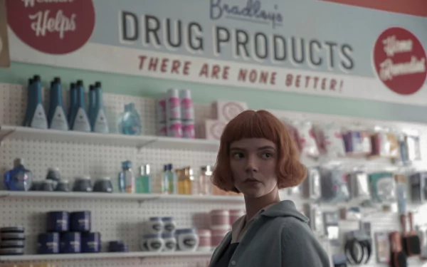 Beth Harmon Anya Taylor-Joy TV Show The Queen's Gambit HD Desktop Wallpaper | Background Image