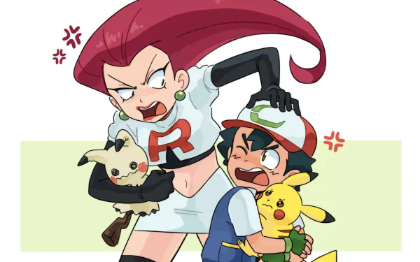 Pikachu Jessie (Pokémon) Ash Ketchum Anime Pokemon HD Desktop Wallpaper | Background Image