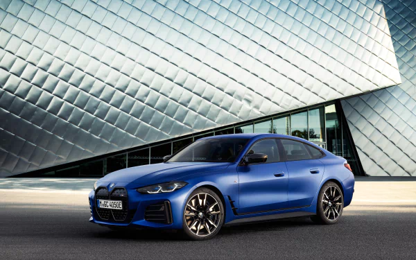 electric car BMW car vehicle BMW i4 HD Desktop Wallpaper | Background Image