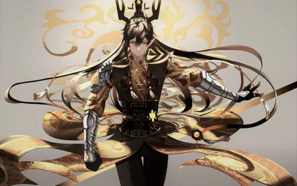 Zhongli (Genshin Impact) Rex Lapis video game Genshin Impact HD Desktop Wallpaper | Background Image