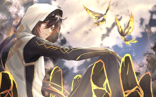 Zhongli (Genshin Impact) Rex Lapis video game Genshin Impact HD Desktop Wallpaper | Background Image