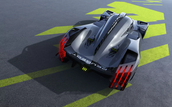 hypercar vehicle Peugeot 9X8 HD Desktop Wallpaper | Background Image