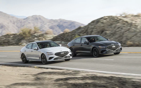  White &amp; Grey 2022 Genesis G70 3.3T AWD