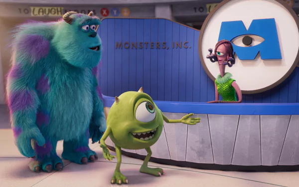 Celia Mae Mike Wazowski James P. Sullivan TV Show Monsters at Work HD Desktop Wallpaper | Background Image