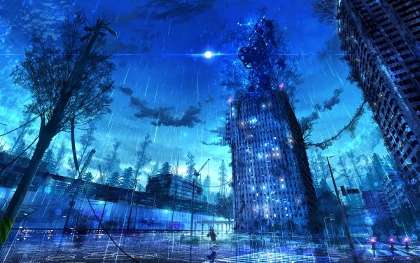 Sci Fi Post Apocalyptic Rain HD Wallpaper | Background Image