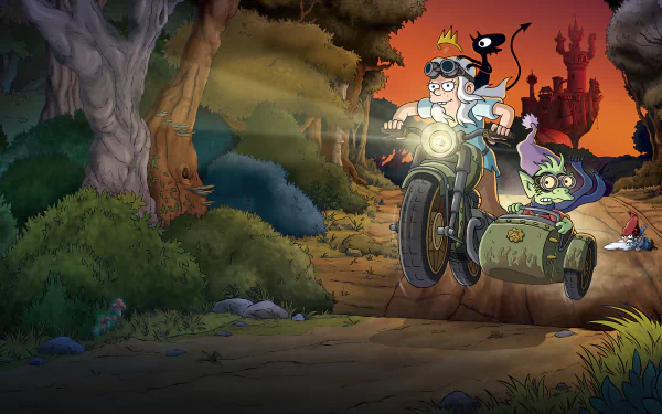 Bean (Disenchantment) Elfo (Disenchantment) Luci (Disenchantment) TV Show Disenchantment HD Desktop Wallpaper | Background Image