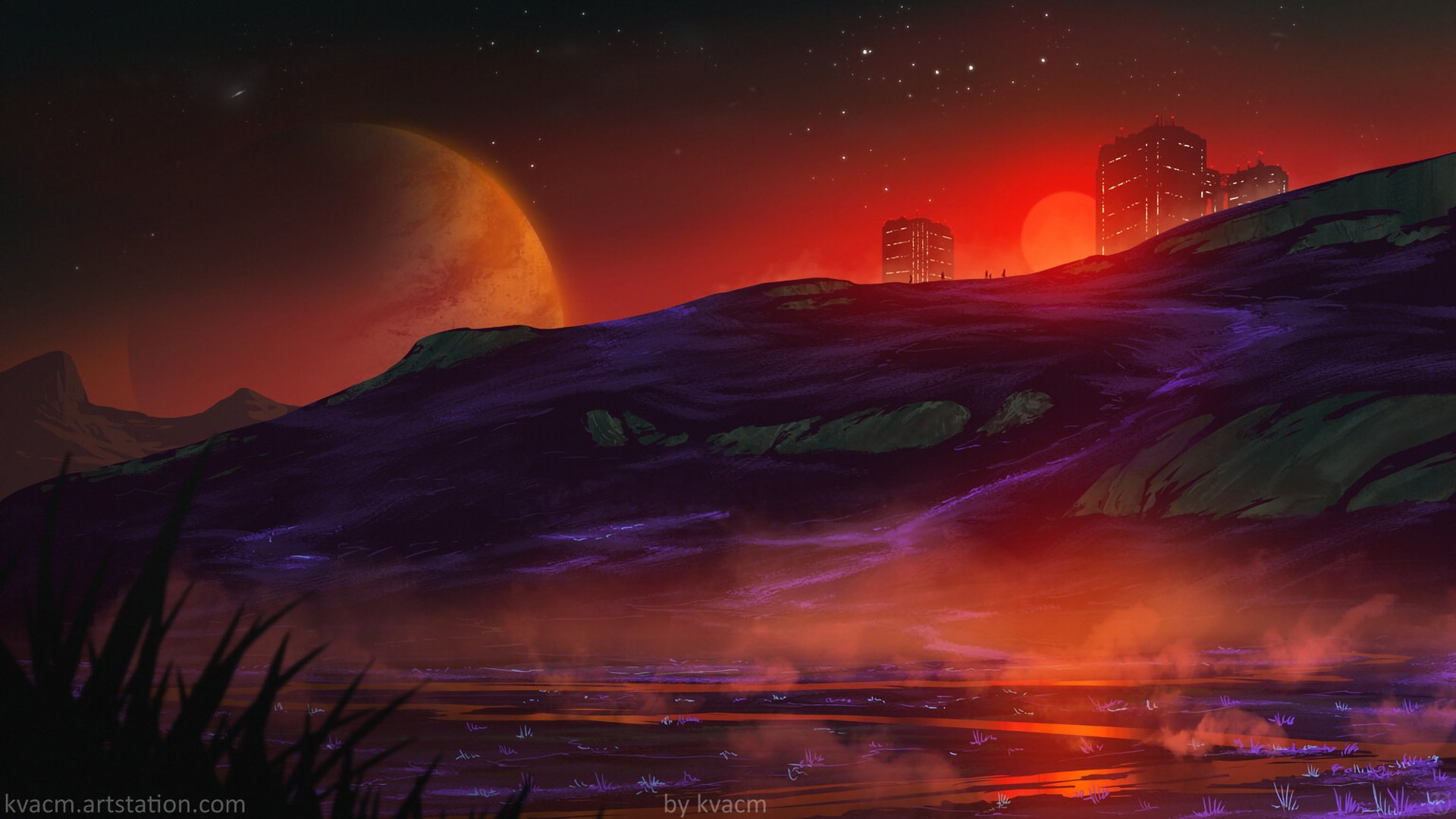 Download Sci Fi Landscape HD Wallpaper by Michal Kváč | 1920x1080 ...